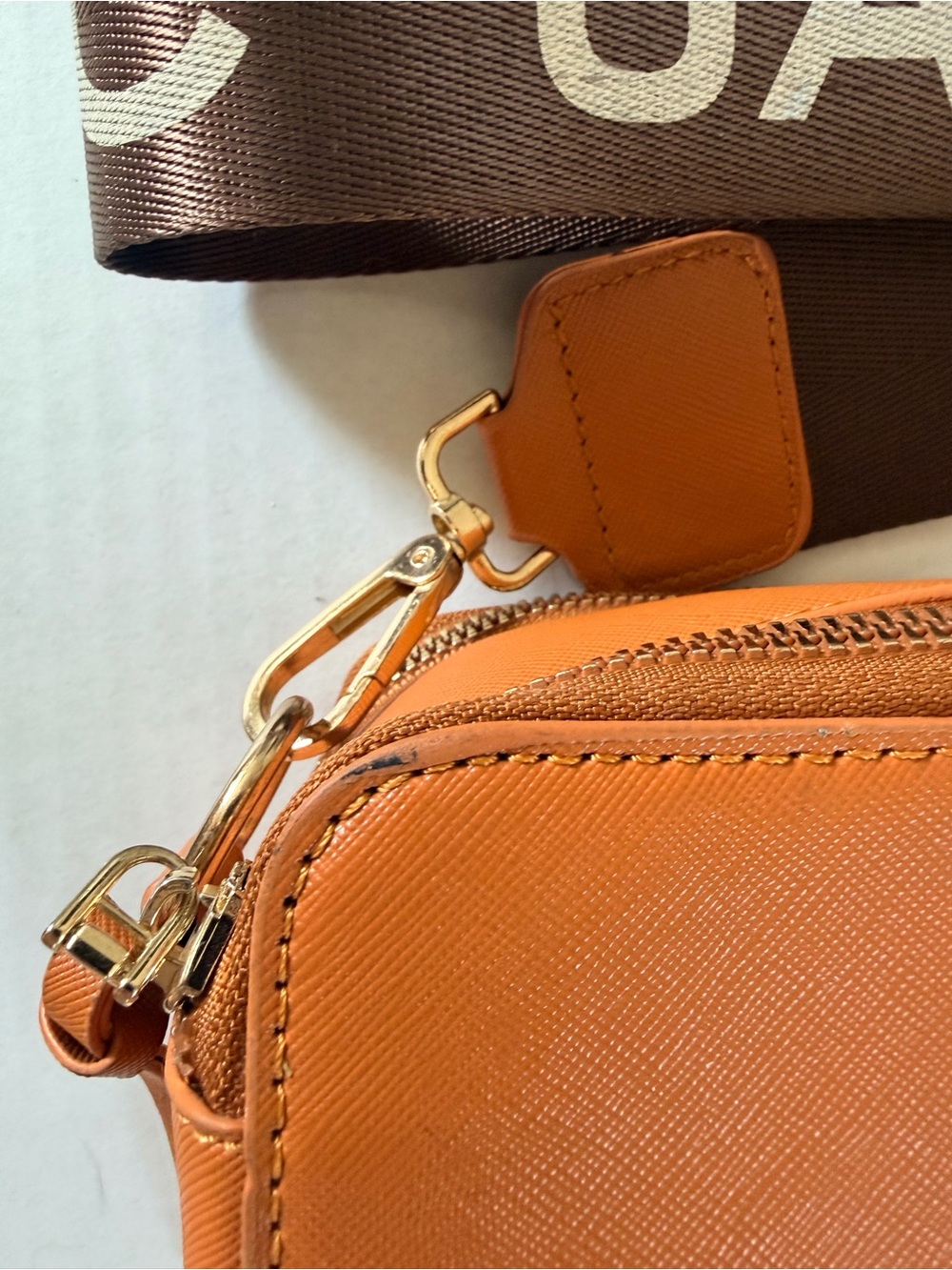 Marc Jacobs Orange Crossbody Camera Bag with Branded Strap - Picture 4 of 7